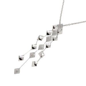 CHANEL Materasse Diamond Necklace 18K White Gold